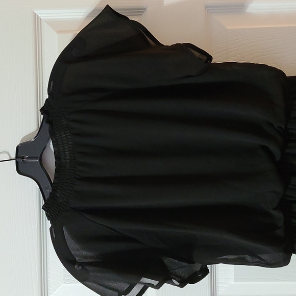 Cute Black Dress from Francesca's, Elastic Waist, Ruffles - Picture 7 of 7